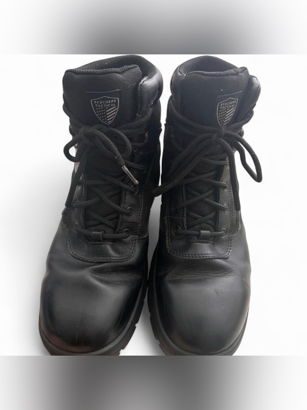 Skechers Black Lace-Up Tactical Women's Boots